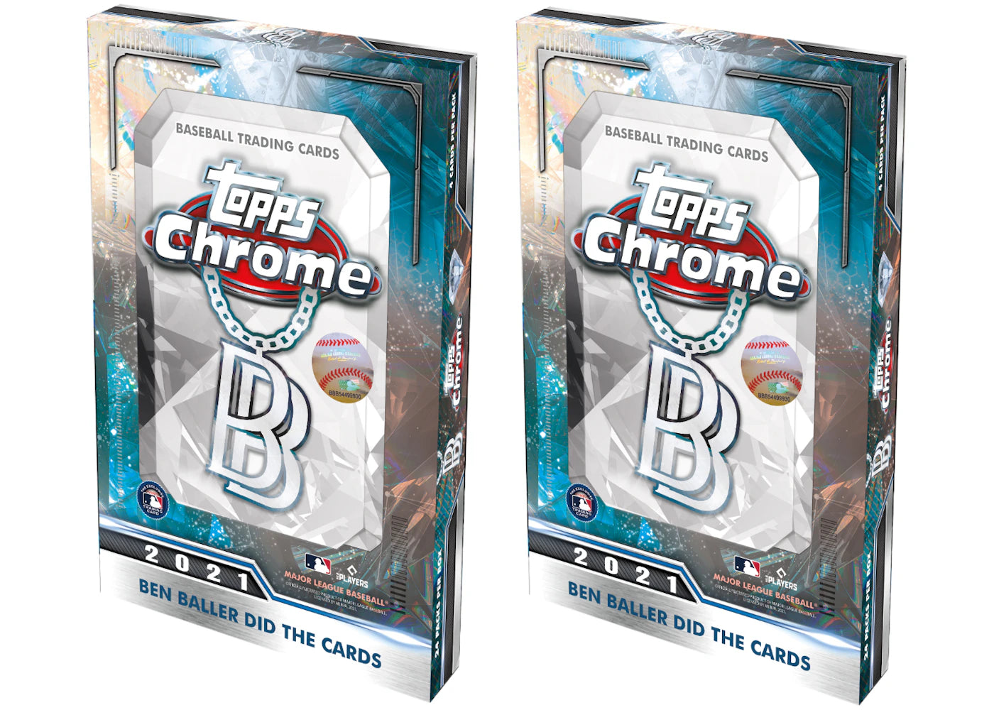 2021 Topps Chrome Ben Baller Baseball Hobby Box 2x Lot
