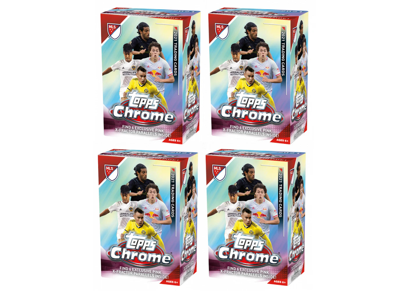 2021 Topps Chrome MLS Soccer Blaster Box 4x Lot