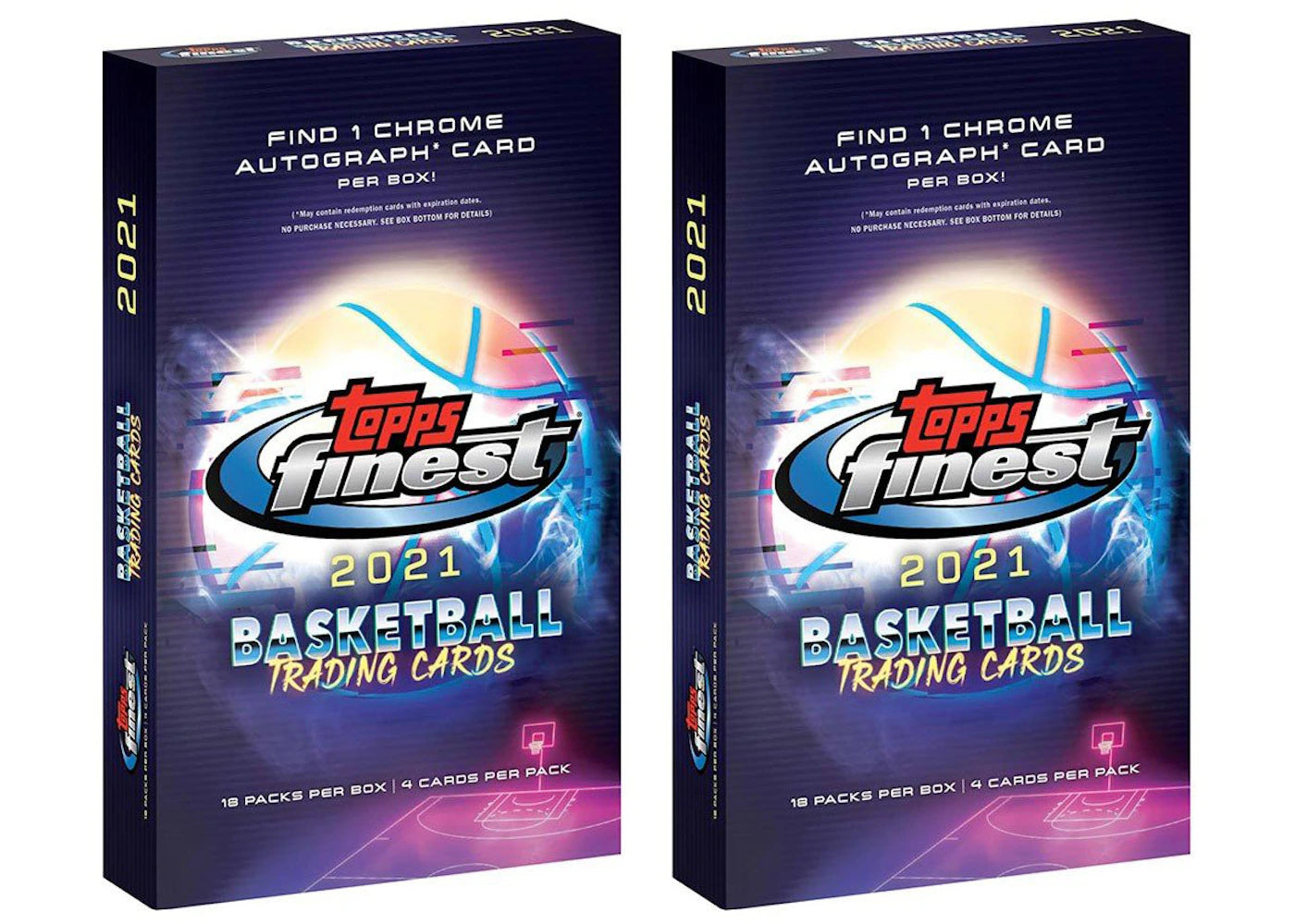 2021 Topps Finest Basketball Hobby Box 2x Lot