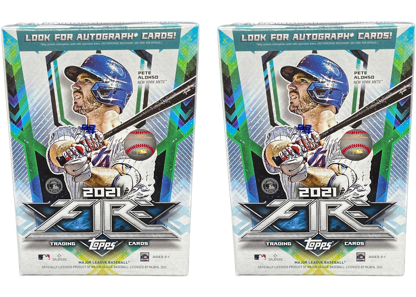 2021 Topps Fire Baseball Blaster Box 2x Lot