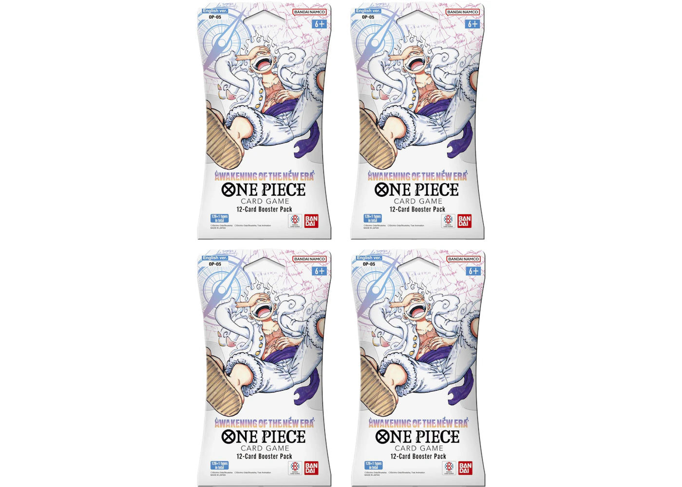 2023 Bandai One Piece Card Game Awakening of New Era Booster Pack (OP-05) (English) 4x Lot