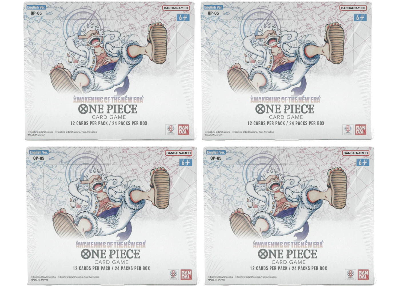 2023 Bandai One Piece Card Game Awakening of the New Era Booster Box (OP-05) English 4x Lot