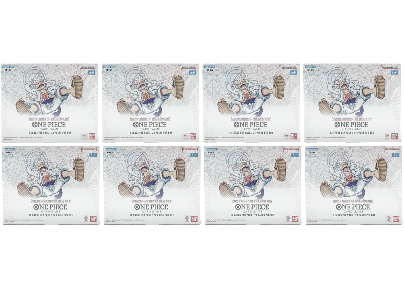 2023 Bandai One Piece Card Game Awakening of the New Era Booster Box (OP-05) English 8x Lot