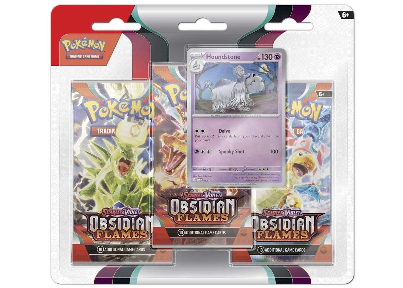 2023 Pokémon Scarlet & Violet Obsidian Flames 3 Booster Packs & Greavard Promo