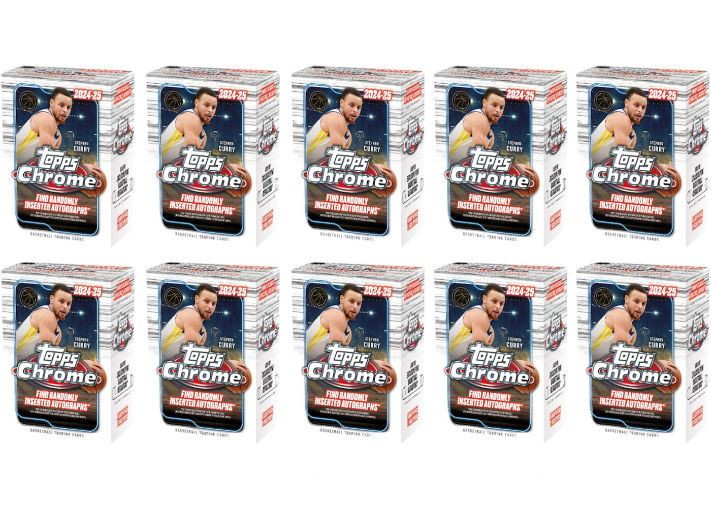 2024/25 Topps Chrome Basketball Value Box 10x Lot