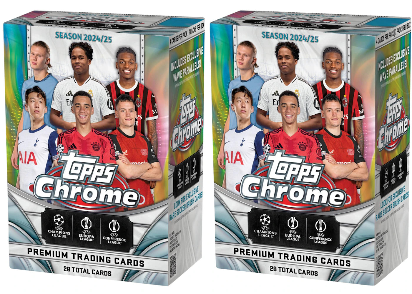 2024-25 Topps Chrome UEFA Club Competitions Value Box 2x Lot