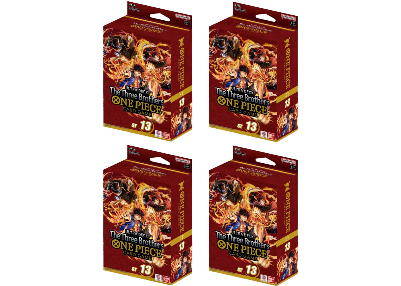 2024 Bandai One Piece Card Game The Three Brothers (ST 13) Ultra Deck 4x Lot