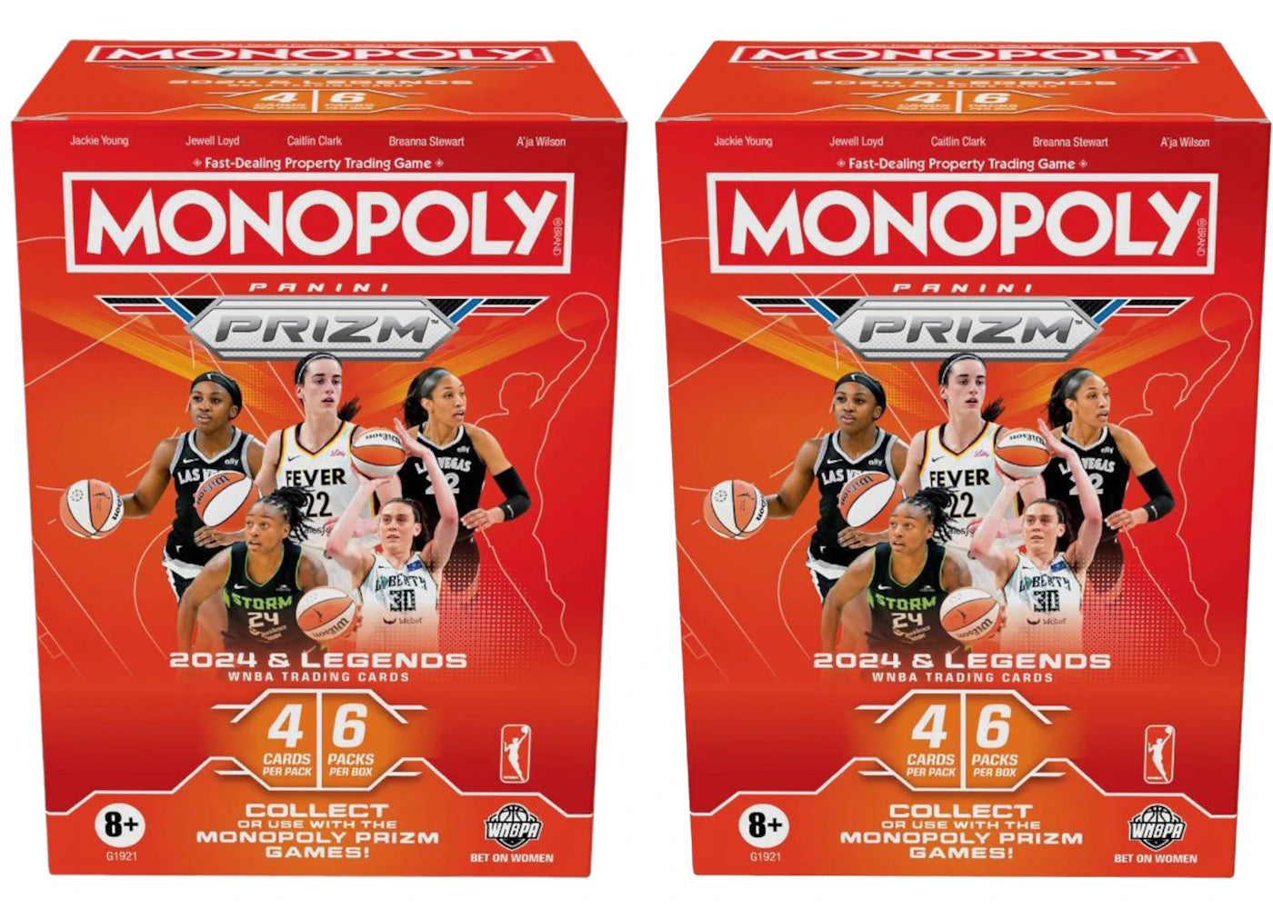 2024 Panini Monopoly Prizm WNBA Booster Box 2x Lot