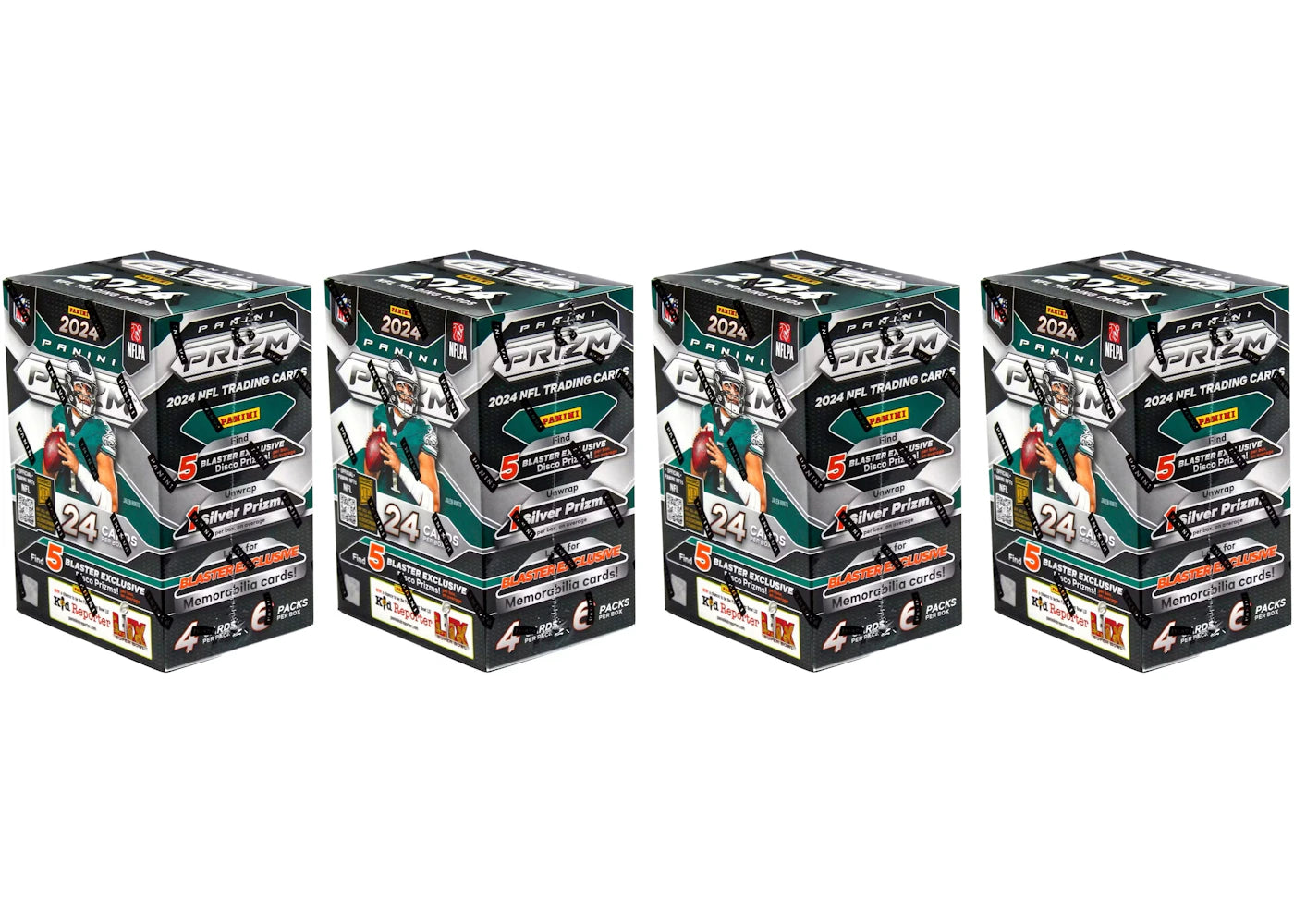 2024 Panini Prizm Football Blaster Box (Disco Prizms!) 4x Lot