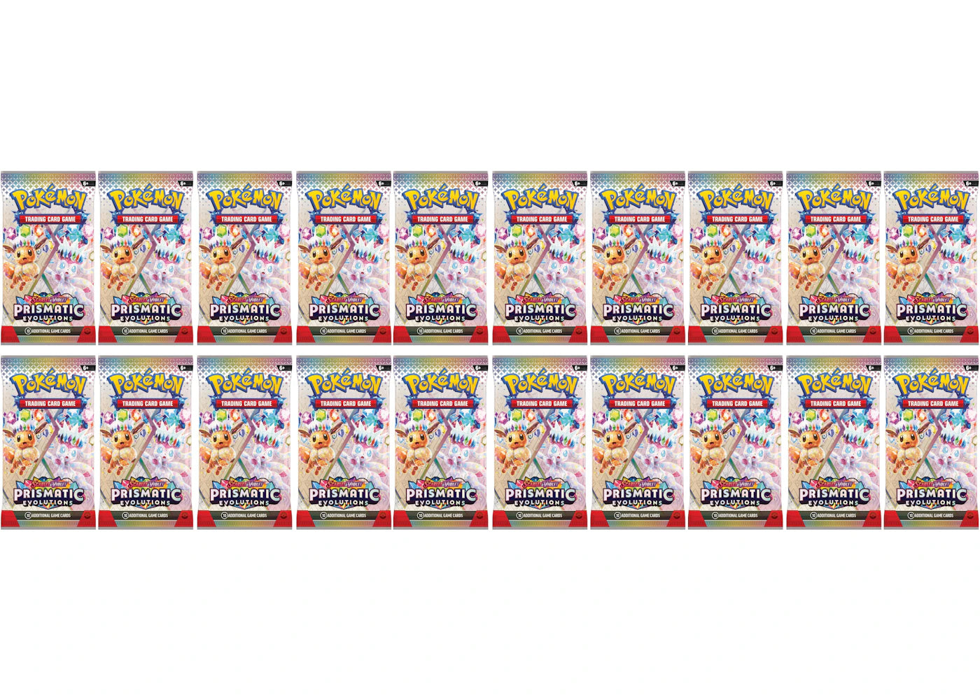 2024 Pokémon Scarlet & Violet Prismatic Evolution Booster Pack 20x Lot