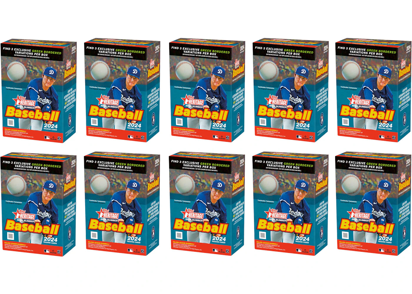 2024 Topps Heritage High Number Baseball Value Box 10x Lot