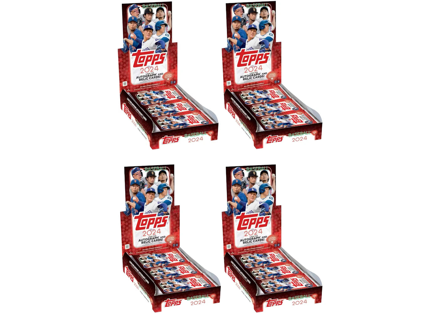 2024 Topps Japan Edition MLB Baseball Hobby Box 4x Lot