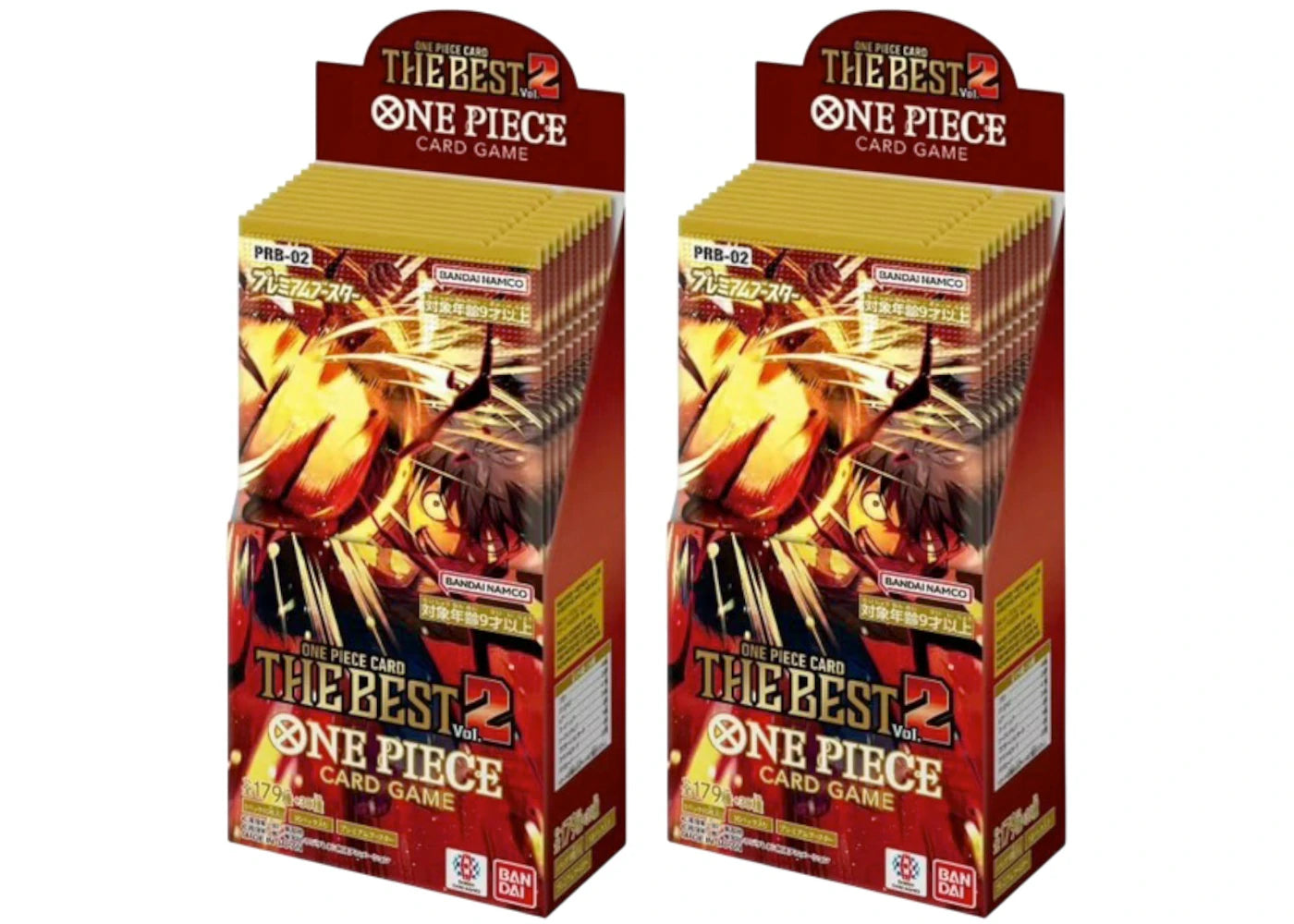 2025 Bandai One Piece The Best Vol. 2 (PRB-02) Booster Box 2x Lot