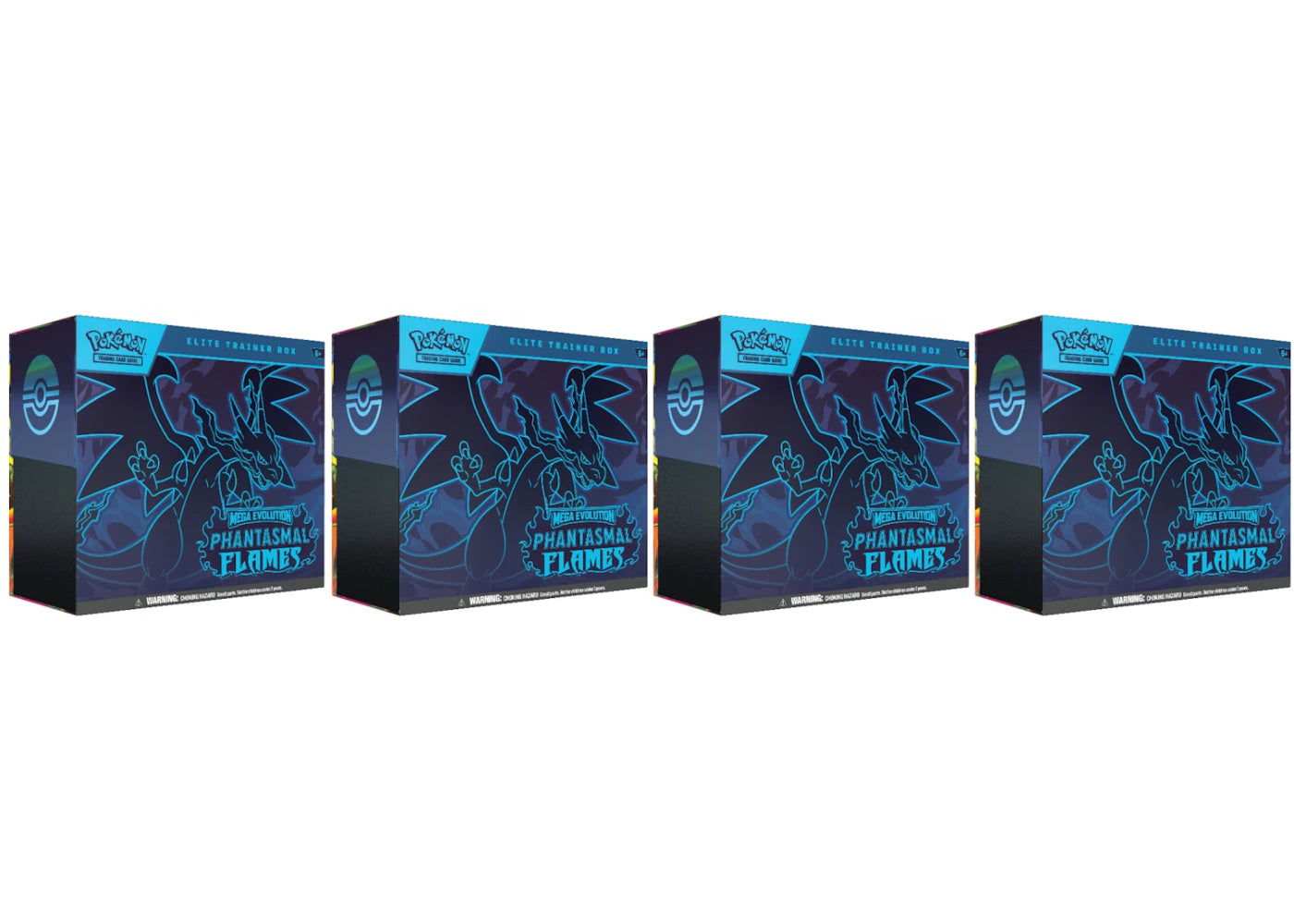 2025 Pokémon Mega Evolution Phantasmal Flames Elite Trainer Box 4x Lot