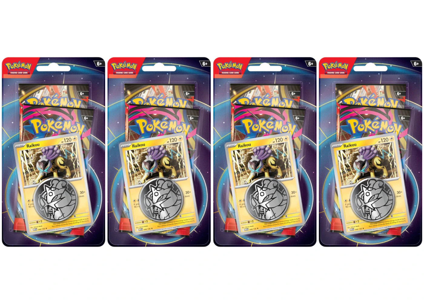 2025 Pokémon Mega Evolution Raikou 2 Booster Blister Pack 4x Lot