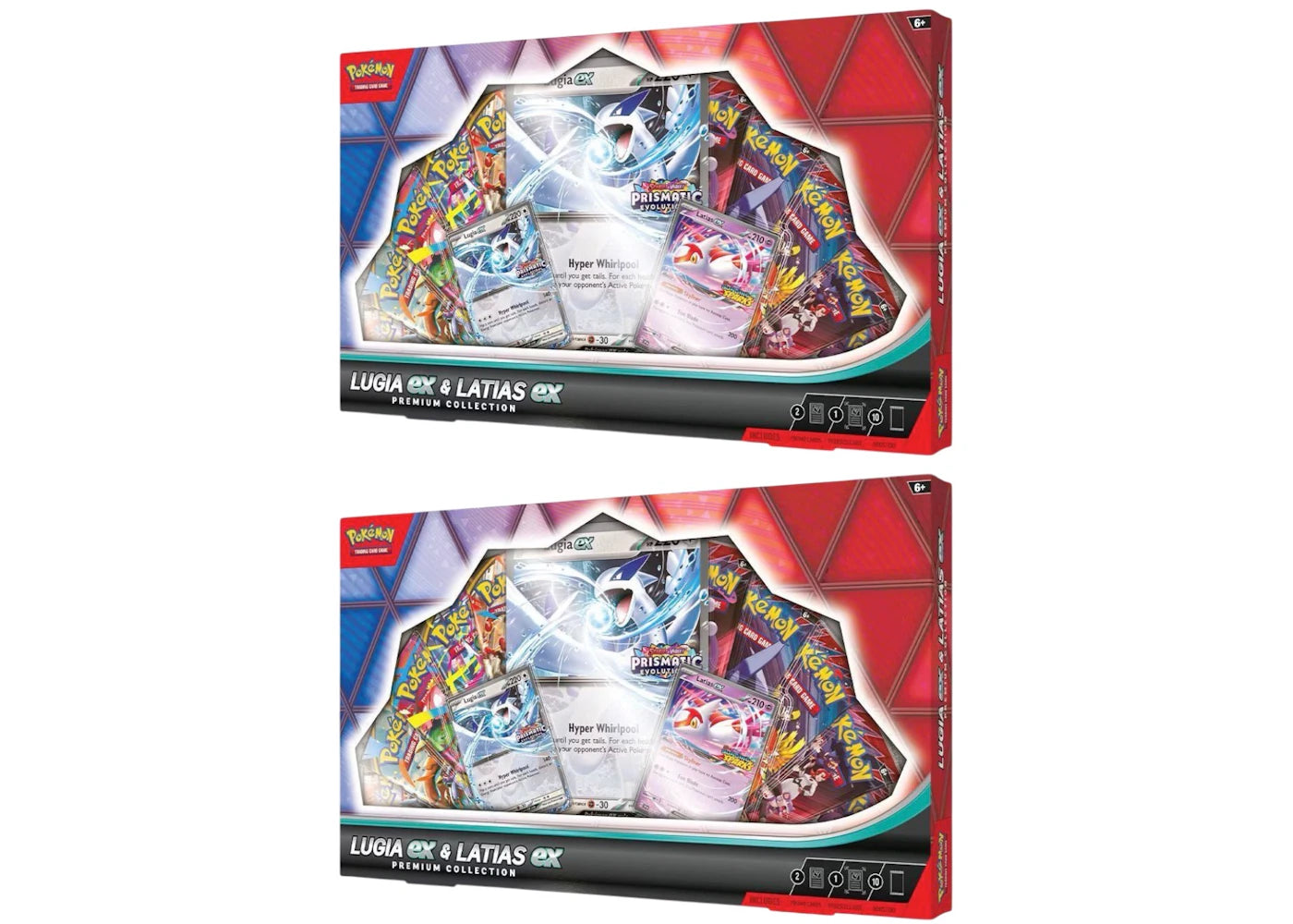 2025 Pokémon Prismatic Evolution Lugia ex & Latias ex Premium Collection Box 2x Lot