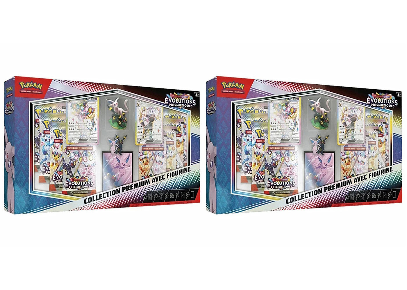 2025 Pokémon Prismatic Evolutions Premium Figure Box (French) 2x Lot