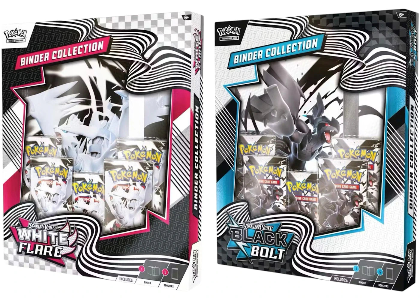 2025 Pokémon Scarlet & Violet Black Bolt & White Flare Binder Collection
