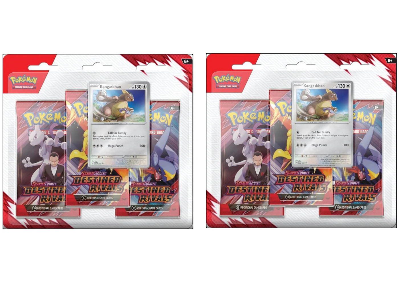 2025 Pokémon Scarlet & Violet Destined Rivals 3 Pack Blister Pack 2x Lot