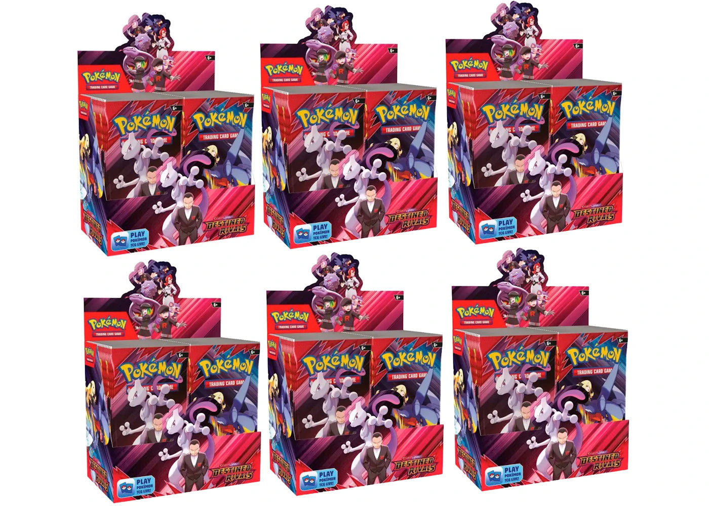 2025 Pokémon Scarlet & Violet Destined Rivals Booster Box 6x Lot