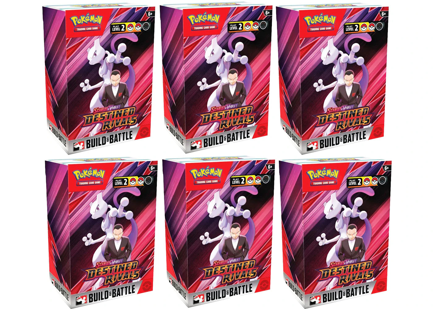 2025 Pokémon Scarlet & Violet Destined Rivals Build & Battle Box 6x Lot