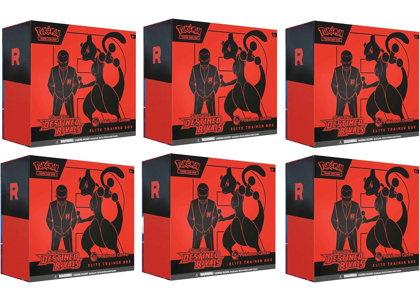 2025 Pokémon Scarlet & Violet Destined Rivals Pokemon Center Elite Trainer Box 6x Lot