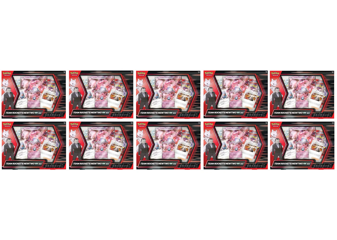 2025 Pokémon Scarlet & Violet Destined Rivals Team Rocket's Mewtwo EX Box 10x Lot