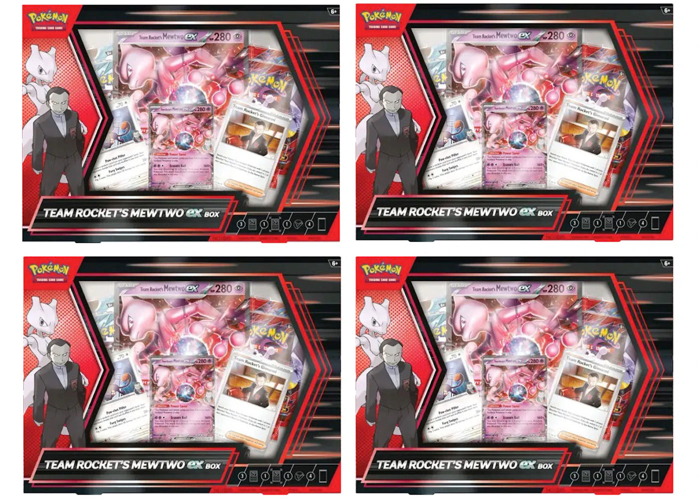 2025 Pokémon Scarlet & Violet Destined Rivals Team Rocket's Mewtwo EX Box 4x Lot