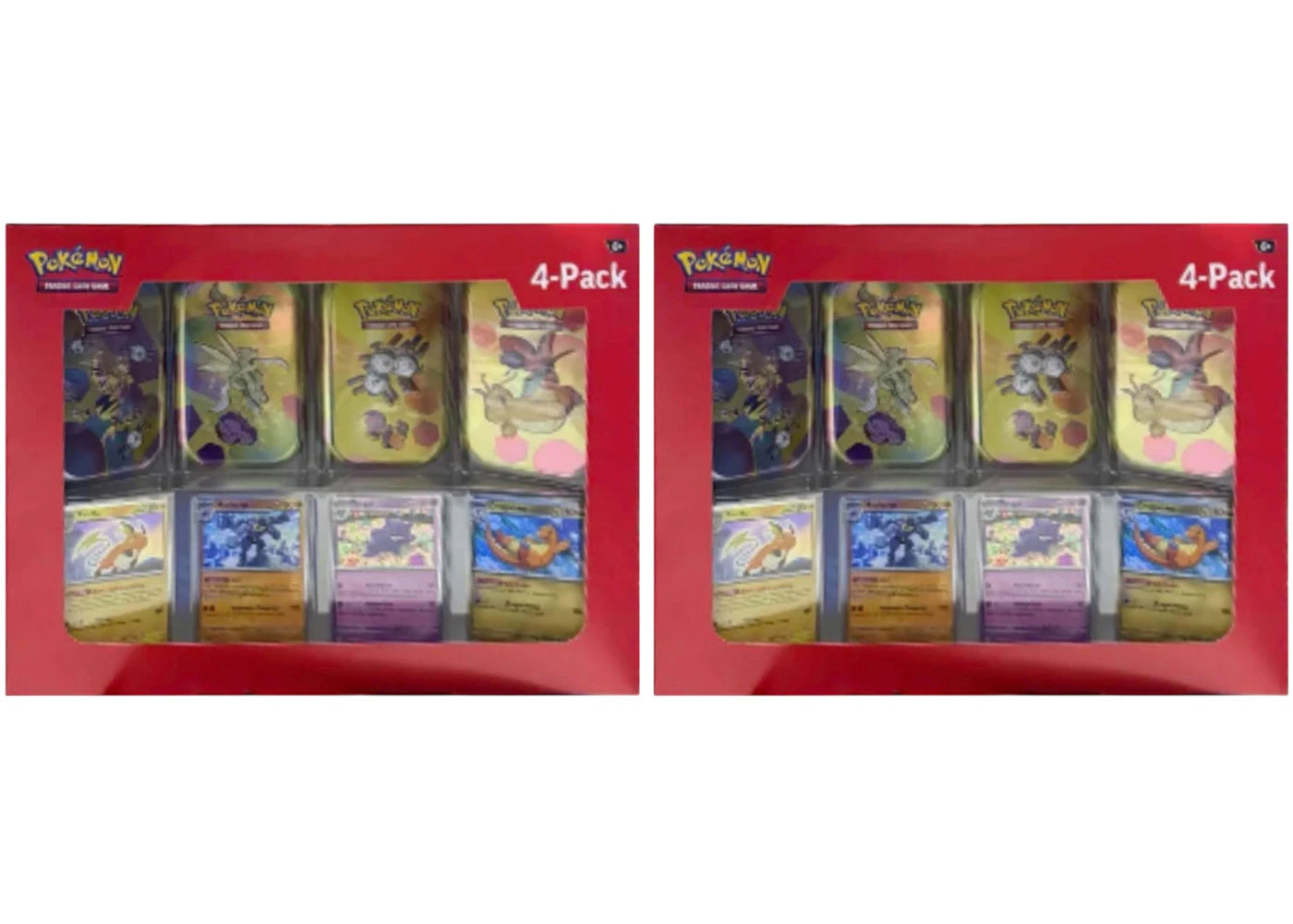 2025 Pokémon Scarlet and Violet 151 151 Mini Tin 4-Pack (Sam's Club Exclusive, Tin Art May Vary) 2x Lot