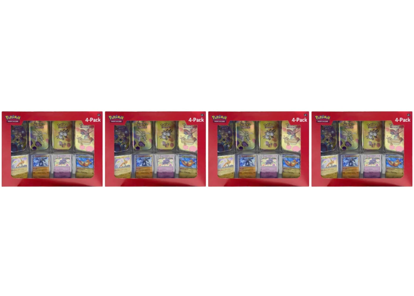 2025 Pokémon Scarlet and Violet 151 151 Mini Tin 4-Pack (Sam's Club Exclusive, Tin Art May Vary) 4x Lot