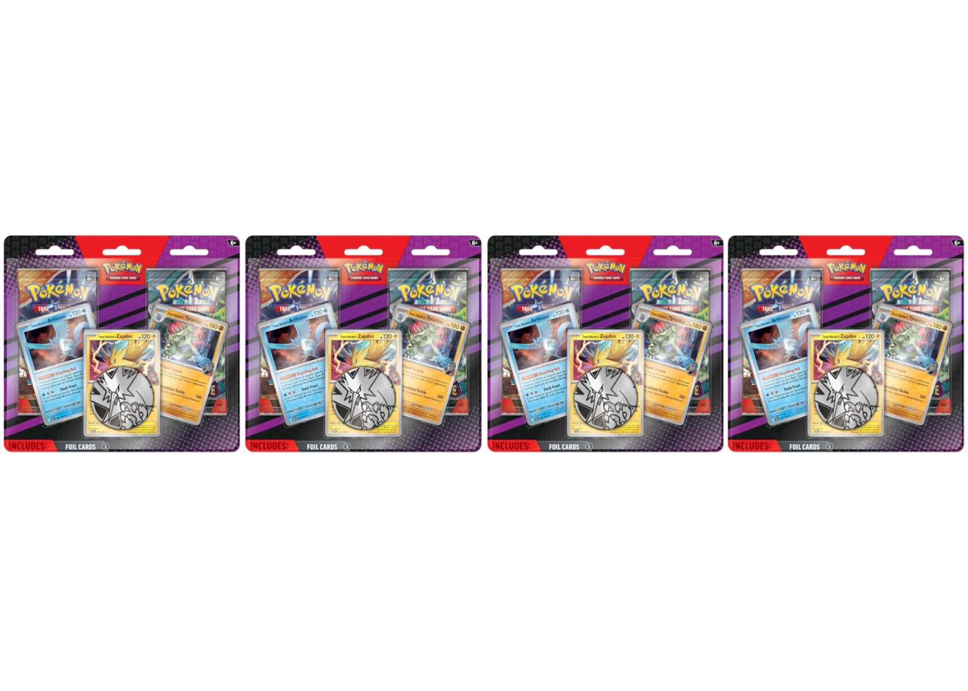 2025 Pokémon Team Rocket's 2 Booster Blister Pack 4x Lot