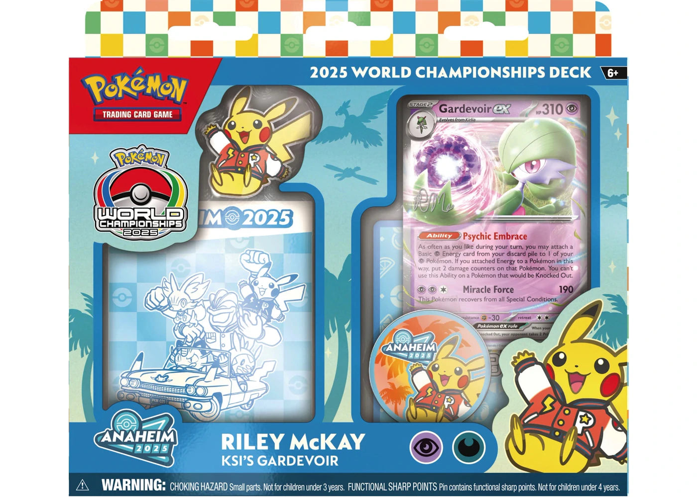 2025 Pokemon World Champion Deck Anaheim Riley McKay KSI's Gardevoir Box