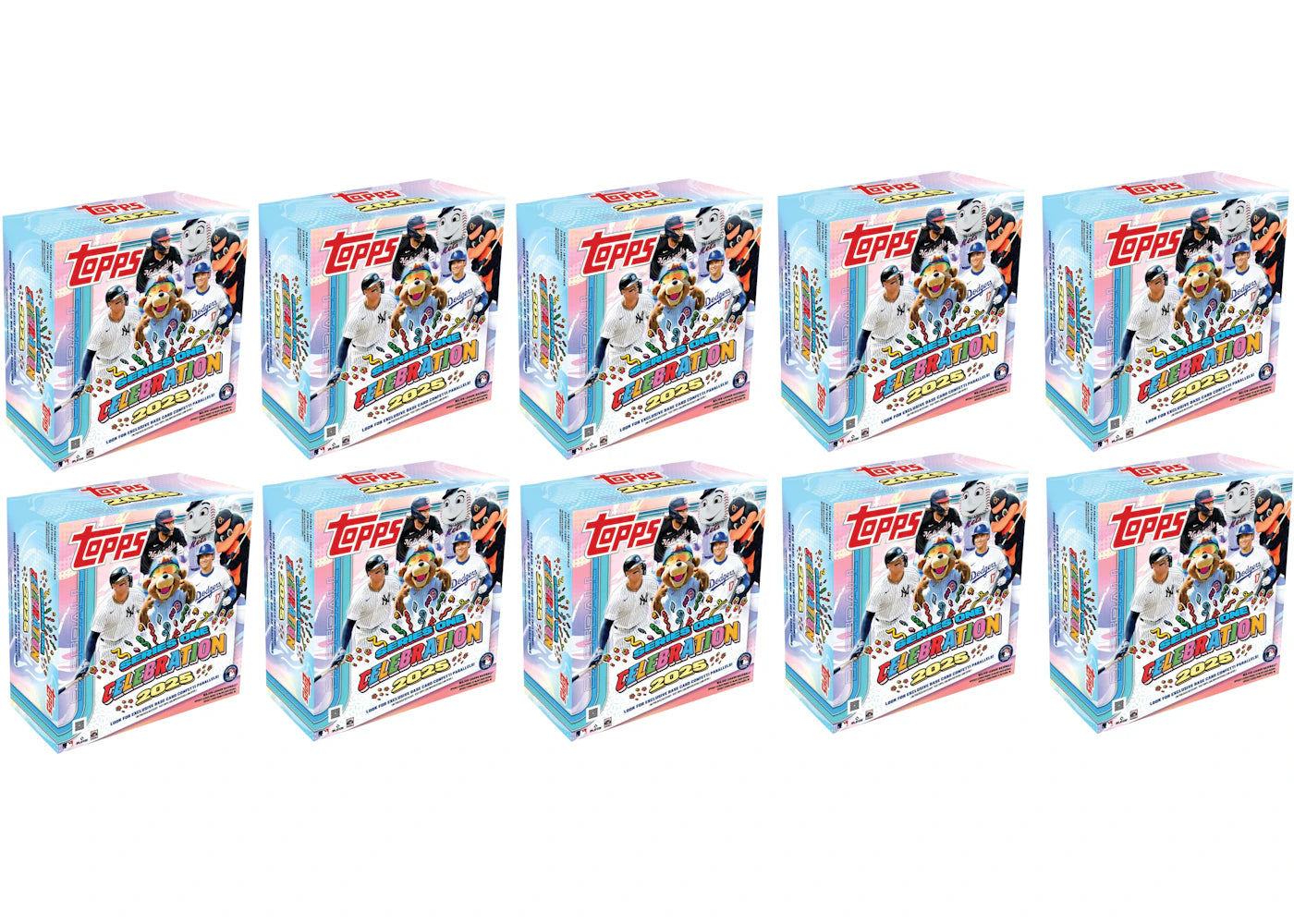 2025 Topps Series 1 Celebration MLB Baseball Mega Box 10x Lot