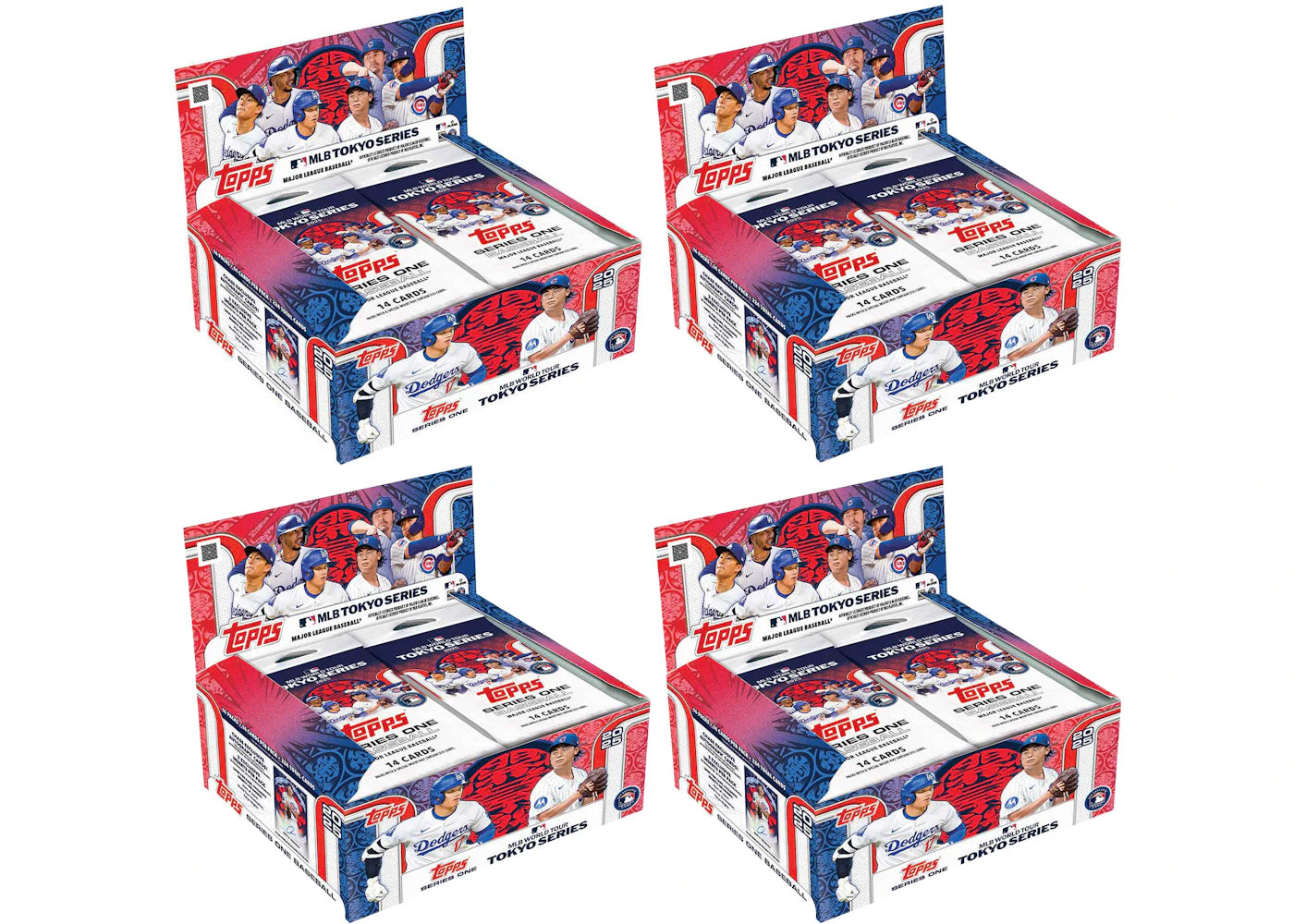 2025 Topps Series One MLB Tokyo Series Display Box 4x Lot