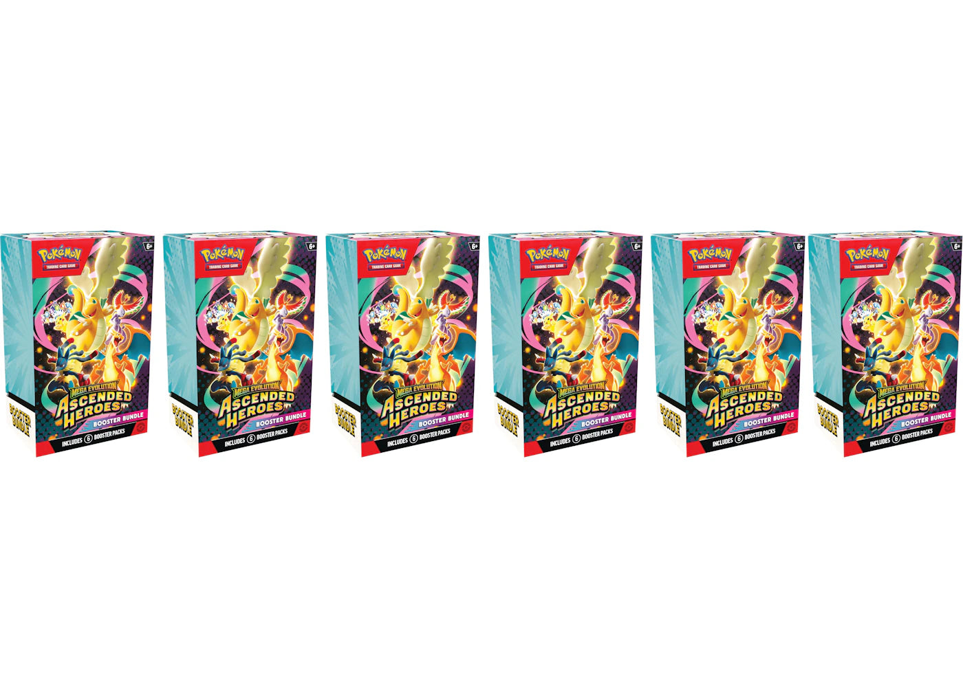 2026 Pokémon Mega Evolution Ascended Heroes Booster Bundle 6x Lot