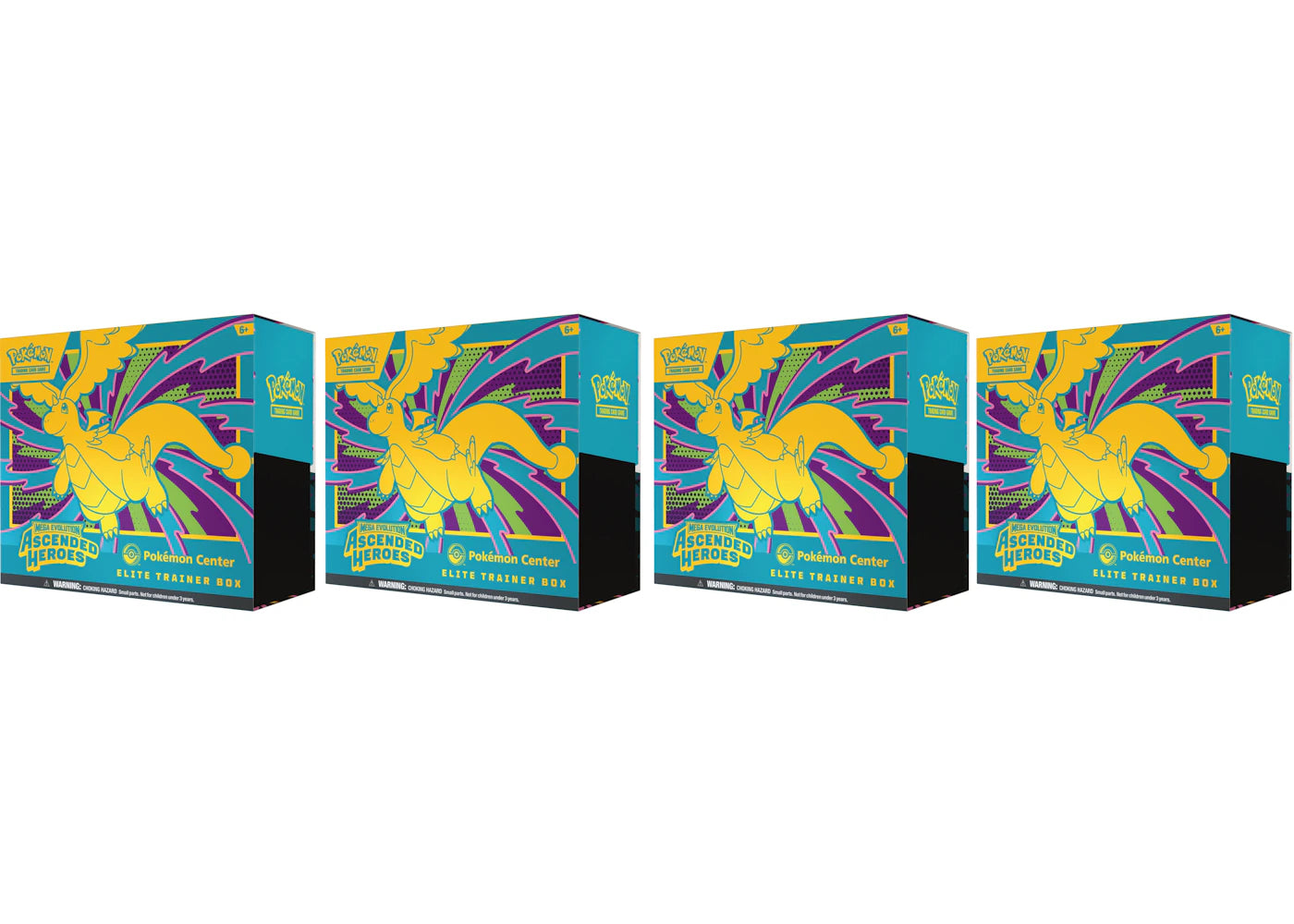 2026 Pokémon Mega Evolution Ascended Heroes Pokemon Center Elite Trainer Box 4x Lot
