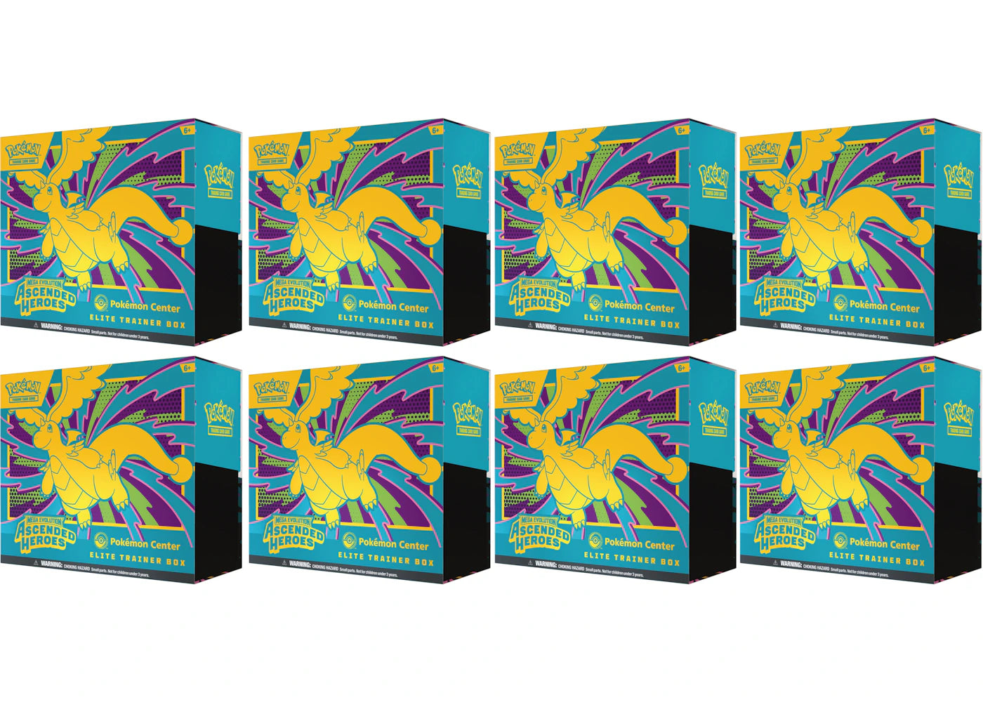 2026 Pokémon Mega Evolution Ascended Heroes Pokemon Center Elite Trainer Box 8x Lot