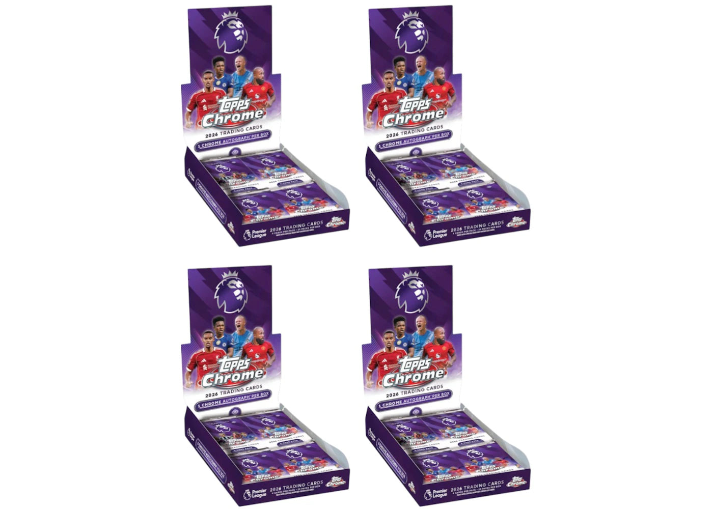 Topps Premier League Hobby Box 4x Lot 2026 Topps Chrome