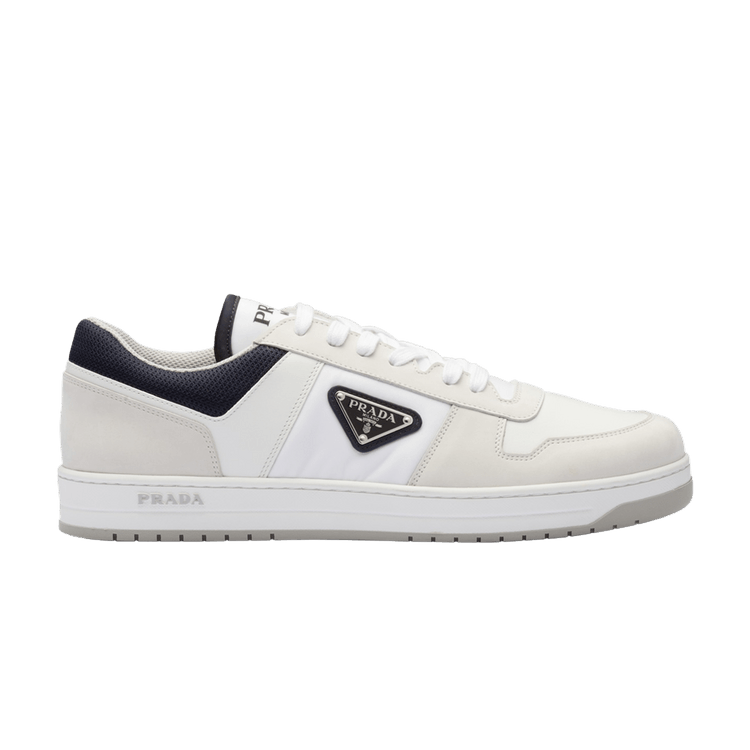 Prada Downtown Leather Re Nylon Sneaker White Blue