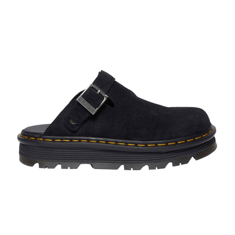 Dr. Martens Zebzag Suede Slingback Platform Mule Black