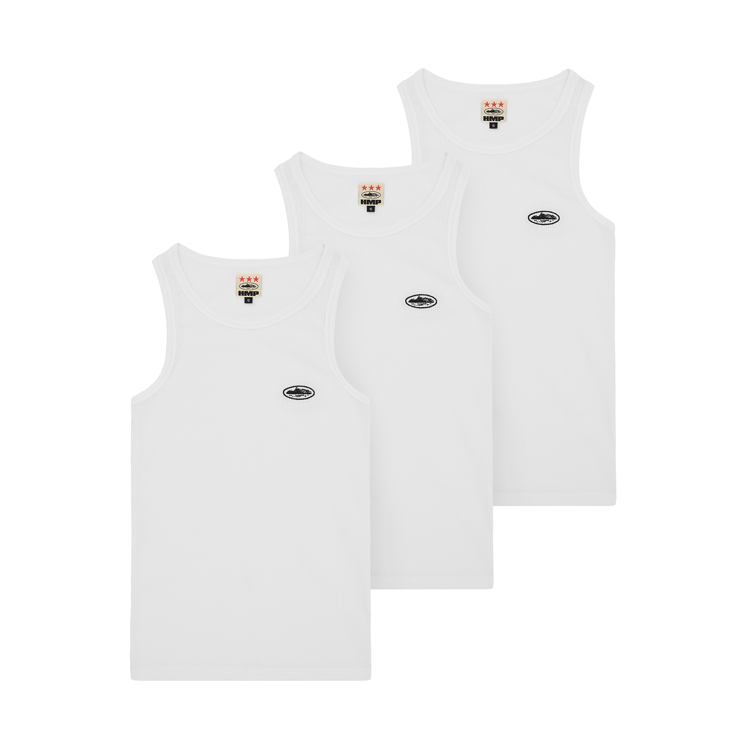 Corteiz Hmp Essentials Tank Top 3Pk White