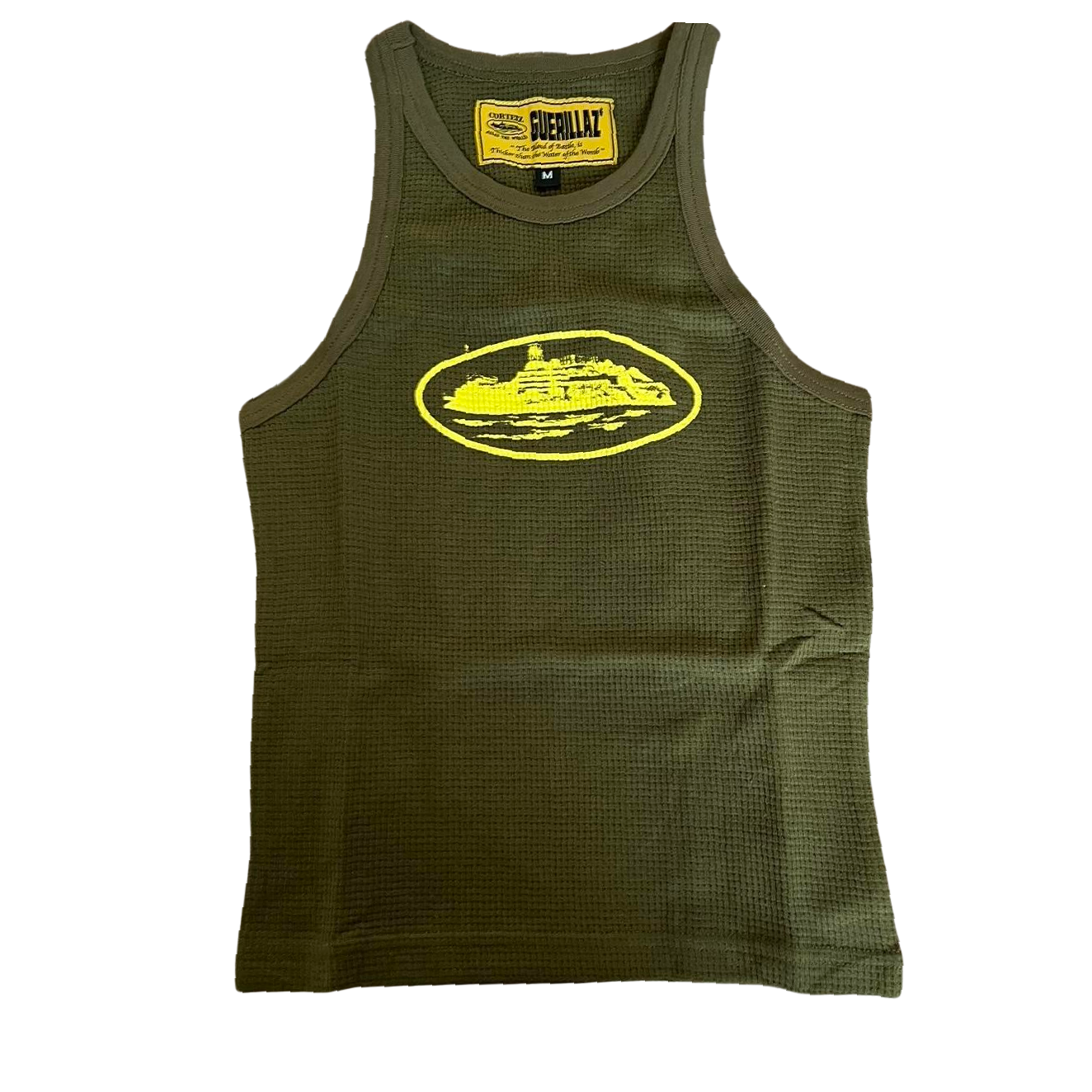 Corteiz Womens Alcatraz Tank Top Khaki/Yellow