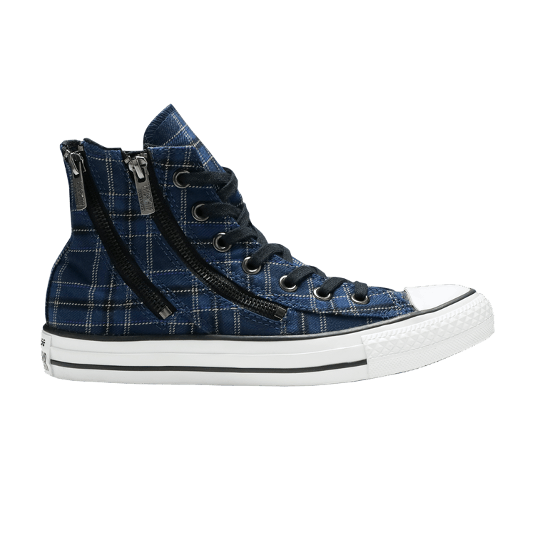 Converse Chuck Taylor All Star Hi Double Zip Blue Plaid (Women's)