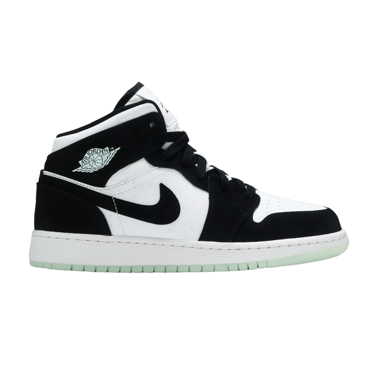 Jordan 1 Mid White Black Teal Tint (GS)