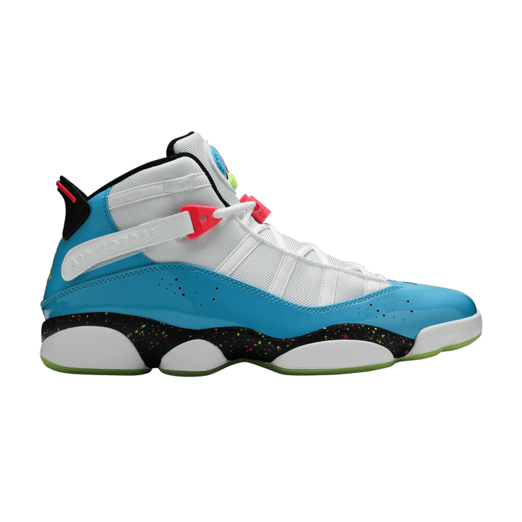 Jordan 6 Rings White Light Blue Fury Cyber