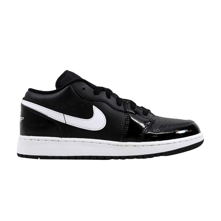 Jordan 1 Low Black Patent White (GS)