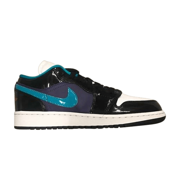 Jordan 1 Low Black Court Purple Turbo Green (GS)