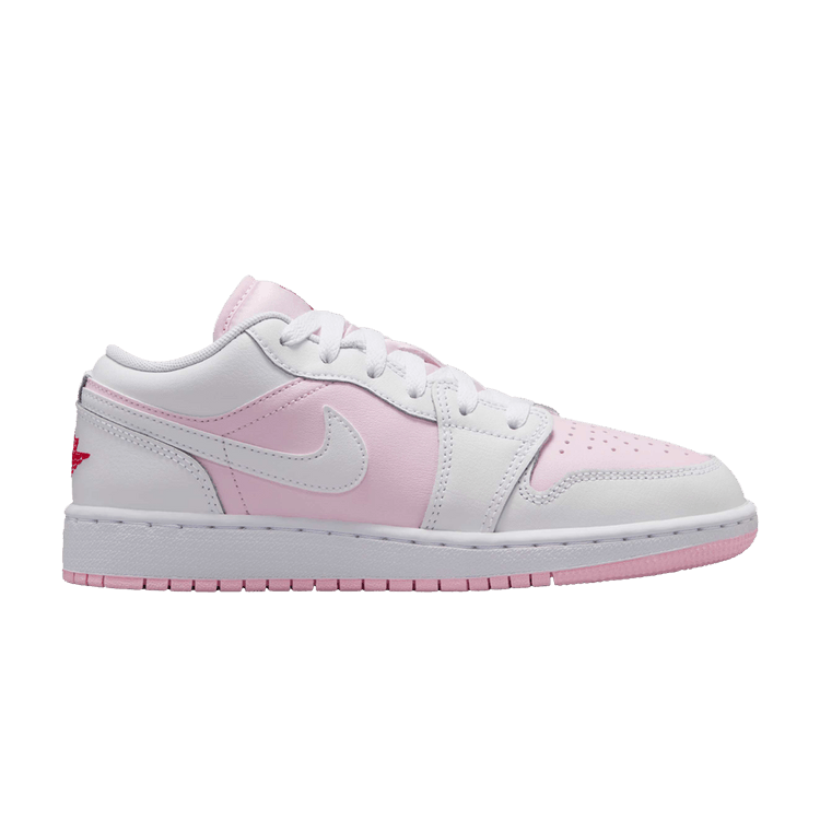 Jordan 1 Low Pink Foam Fire Red White (GS)