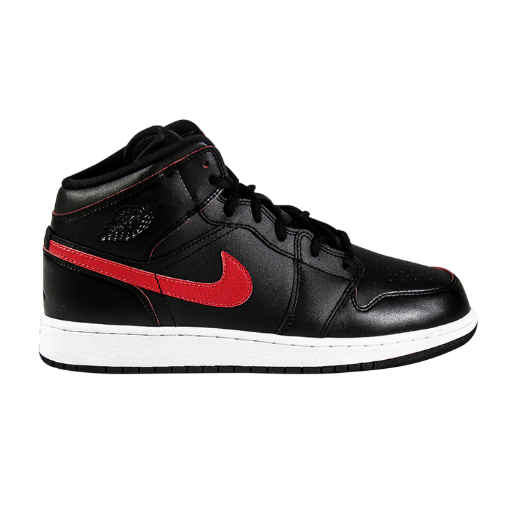 Jordan 1 Retro Mid Black Gym Red (GS)