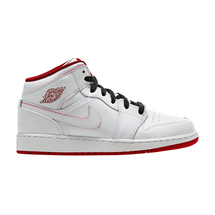 Jordan 1 Mid White Gym Red (GS)